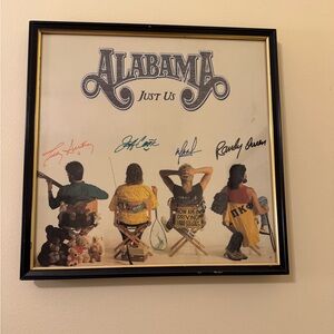 Alabama Just Us Framed and Autographed Album